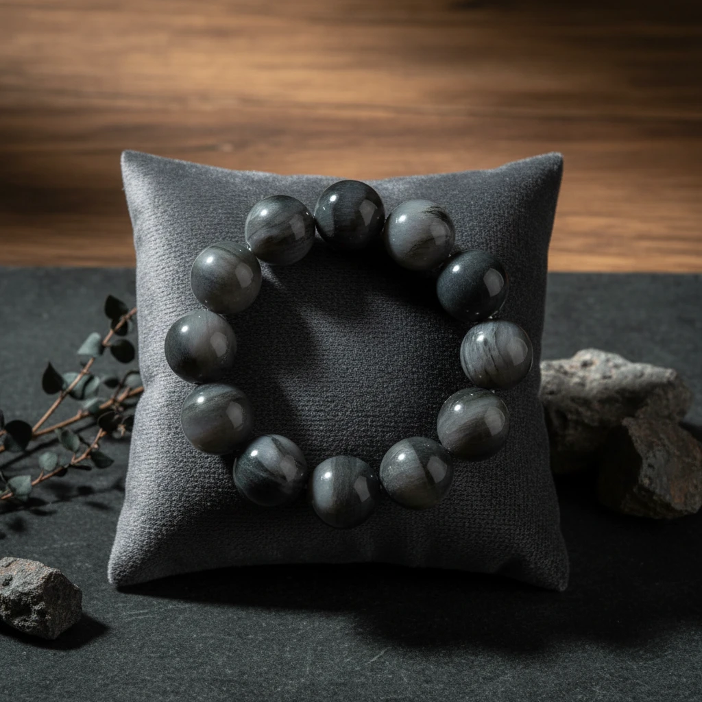 青花 卡18 圆形手串