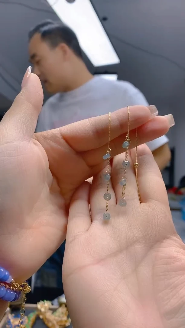【闪购商品】翡翠耳饰合金49翡翠耳线