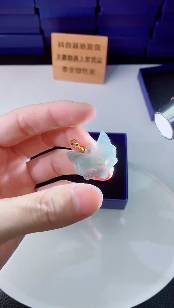 翡翠未镶嵌颈饰    `