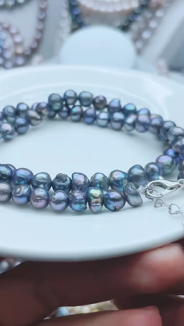 【闪购商品】淡水珍珠颈饰钛钢42