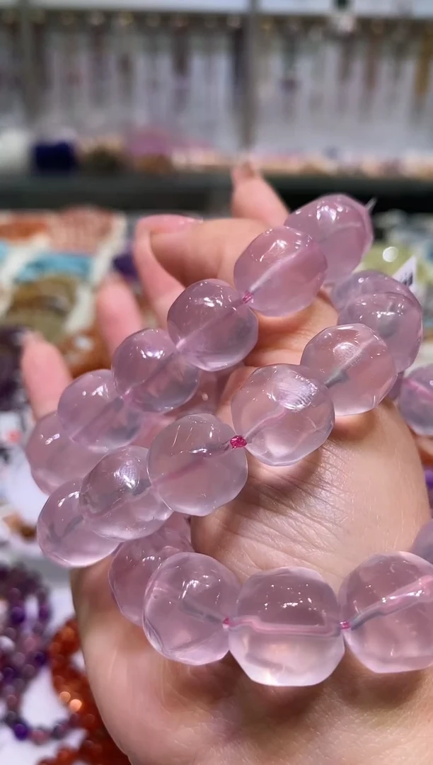 未镶嵌手链水晶多样性发其一粉水晶