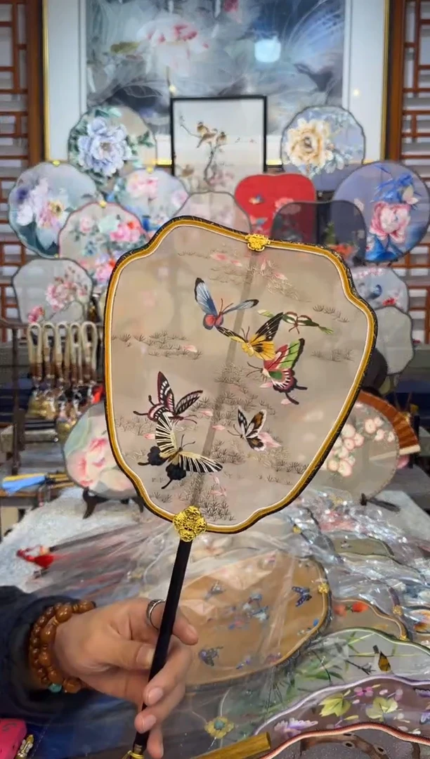 扇子纯手工苏绣团扇