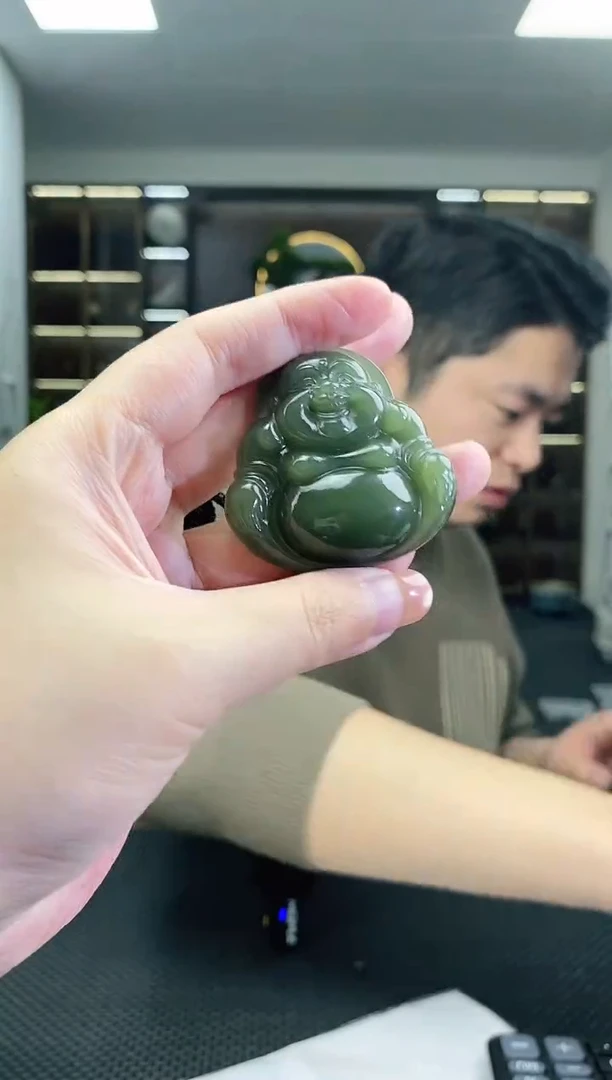 颈饰未镶嵌和田玉佛公吊坠清货4