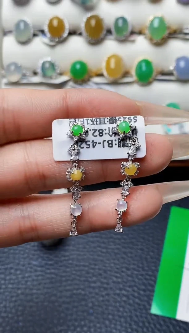 银S925镶嵌戒指翡翠1483