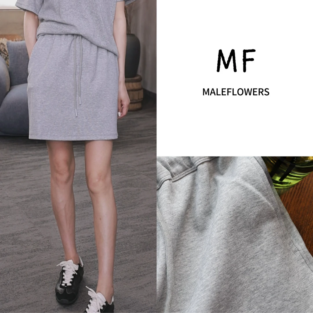 东倪MF 休闲运动风短裙A字裙女夏季新款包臀半裙 85B389