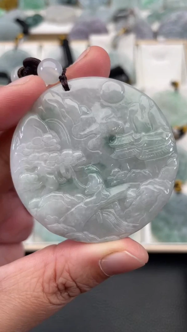 颈饰未镶嵌翡翠天然缅甸翡翠A货252