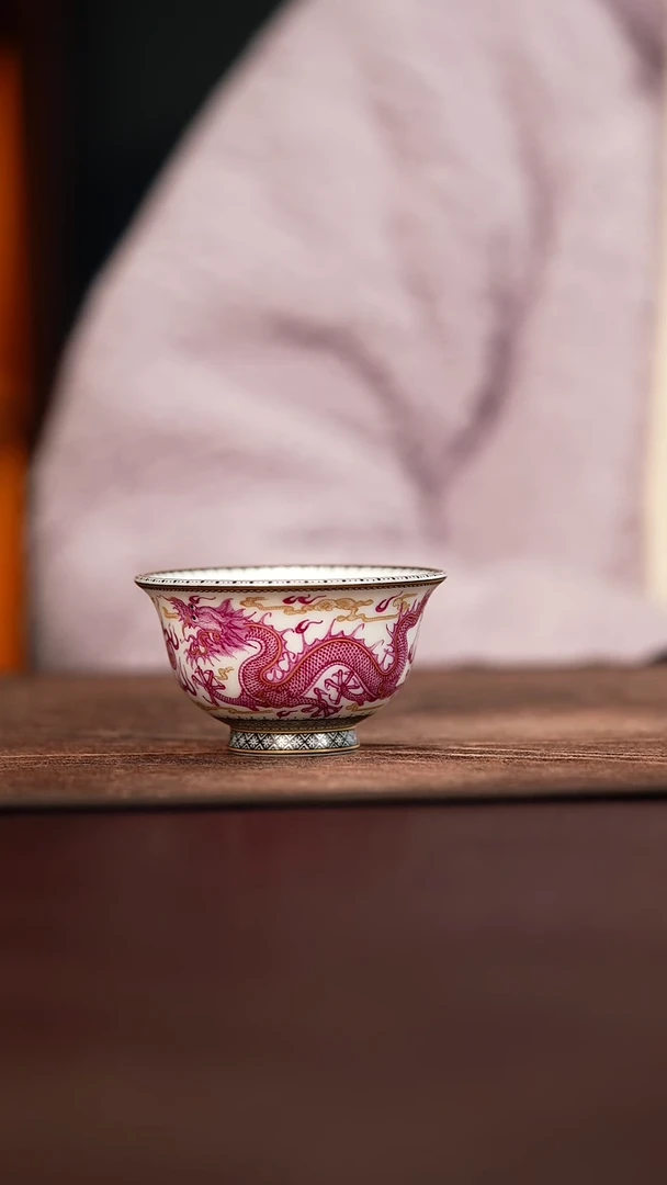 杯子陶禾风晓月玛瑙红杯子