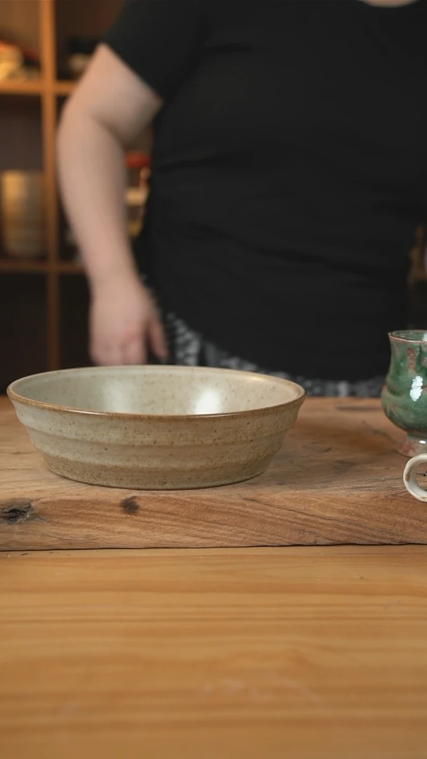 奶奶系列的9英寸螺纹直筒盘【壶