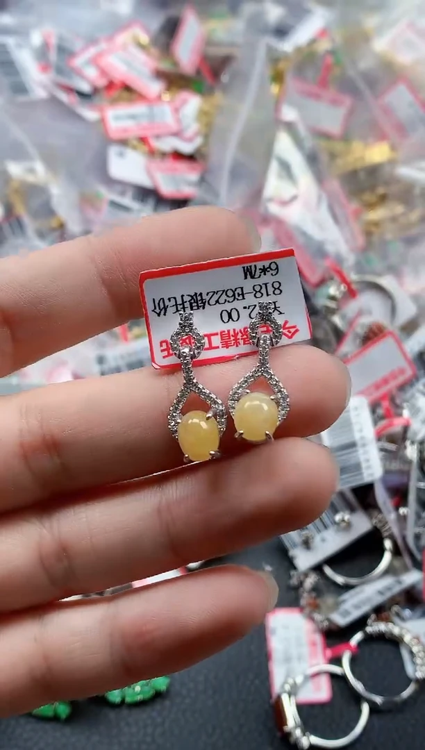 银S925镶嵌戒指翡翠天然A货缅甸翡翠