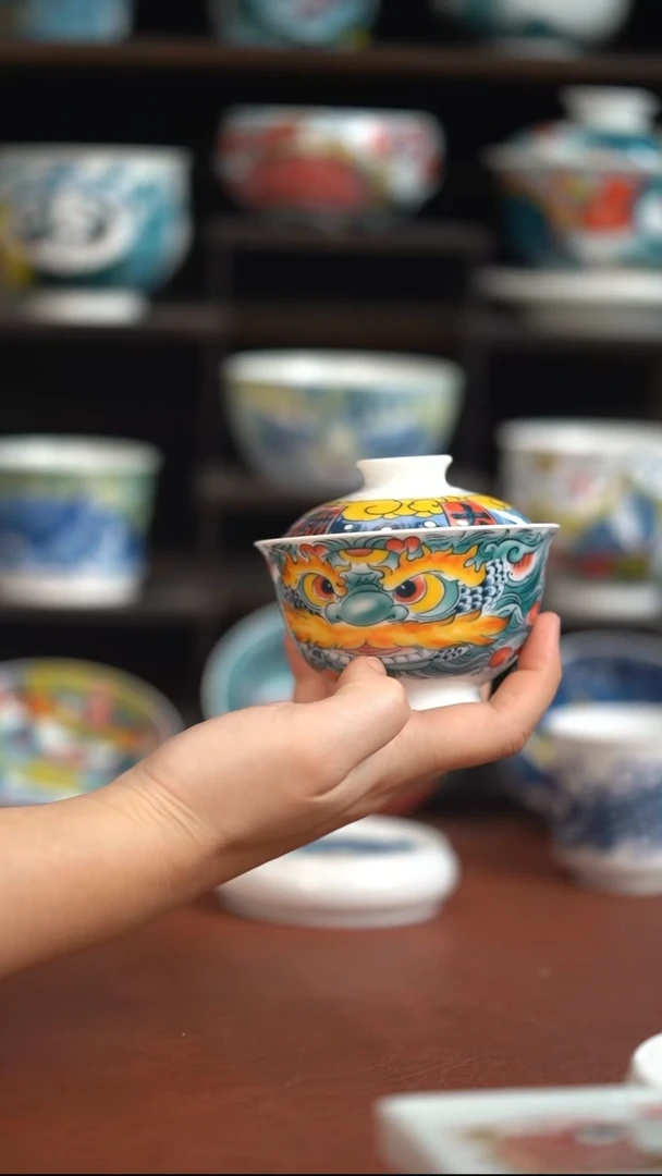 昨明醒狮盖碗（微瑕福利）