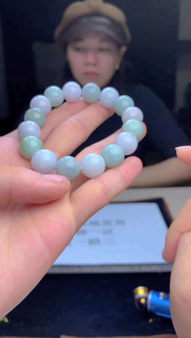 未镶嵌手链翡翠天然缅甸珠串拍一发一