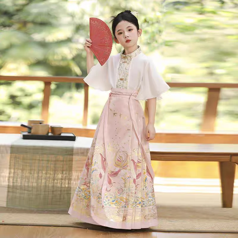 马面裙女童新款明制小个子儿童大童新中式国风秋冬季