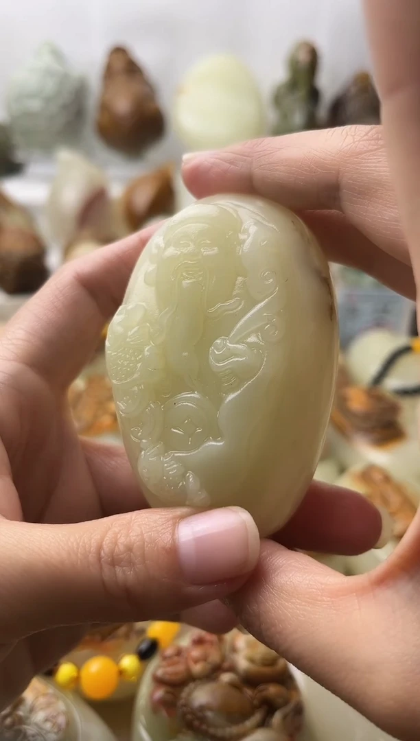 石材古青石棉纹正常不退换财神