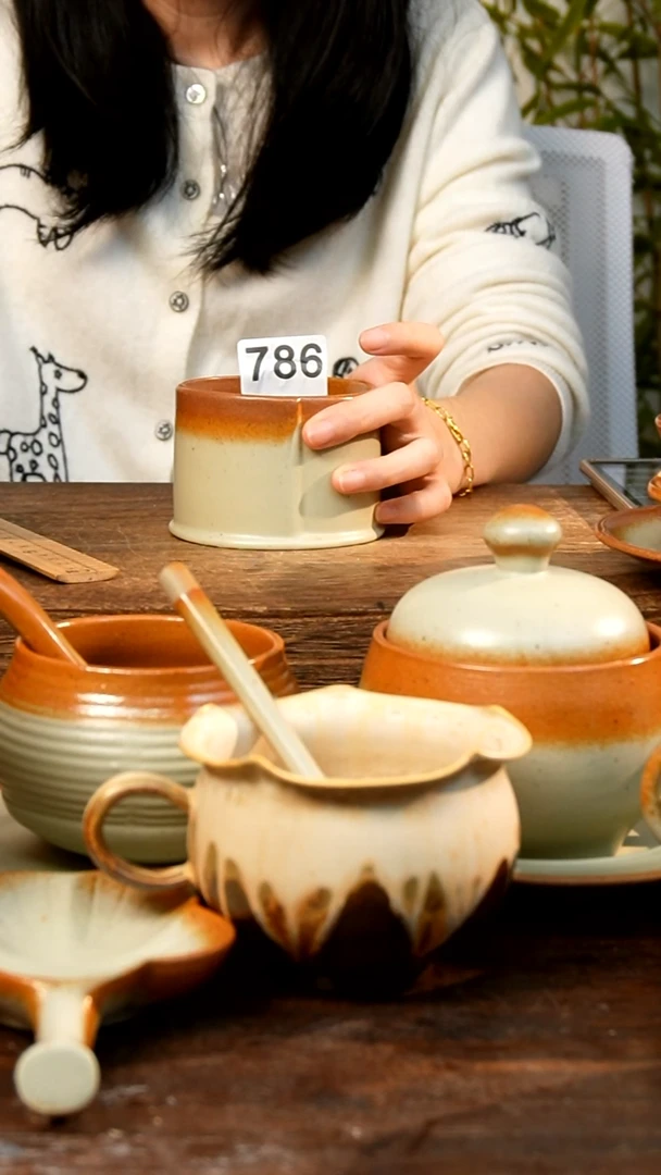 盘高颜值粗陶餐具限时抢购