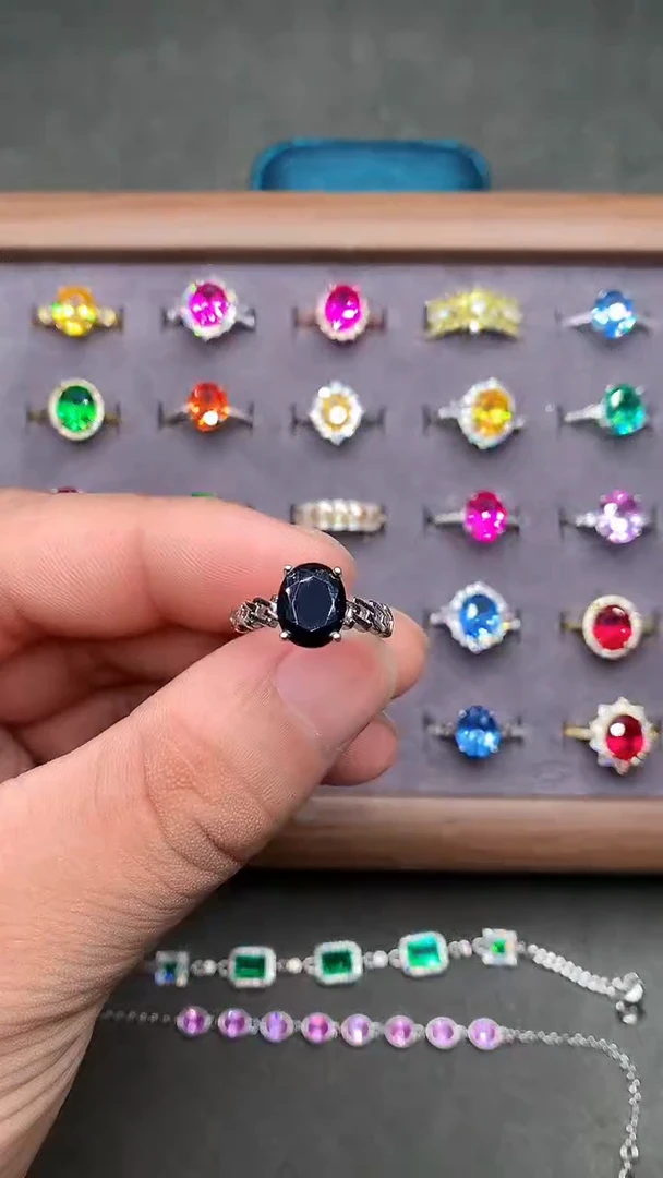 【闪购商品】蓝宝石戒指银S925镶嵌.............