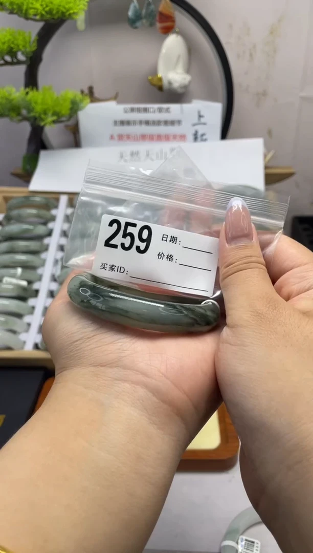 石英质玉（天山翠）手镯未镶嵌259