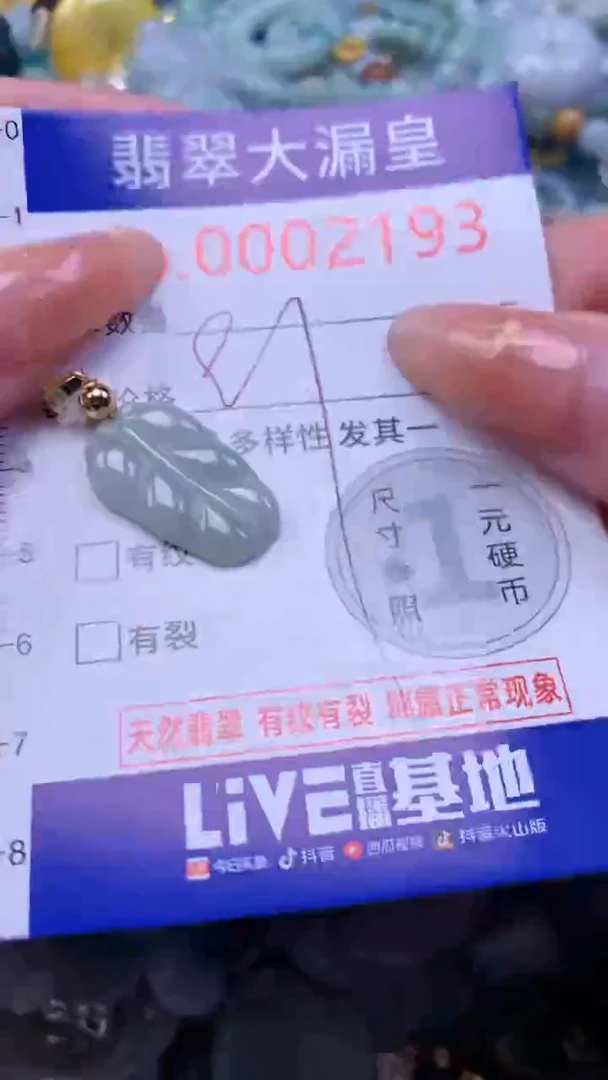 翡翠未镶嵌吊坠(不含链)2193