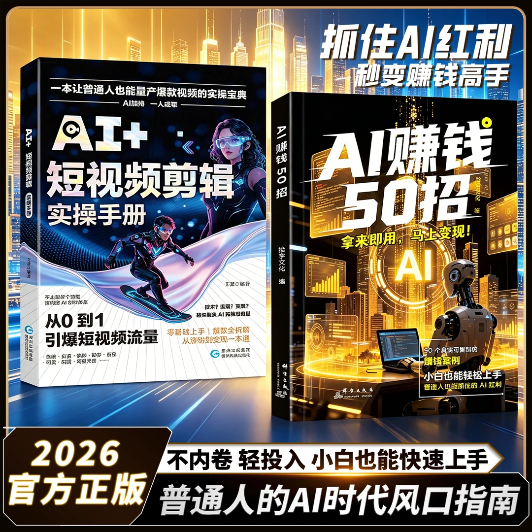 【副业宝典】AI赚钱50招 让碎片时间变成现金流 让AI 变成增收利器商品图