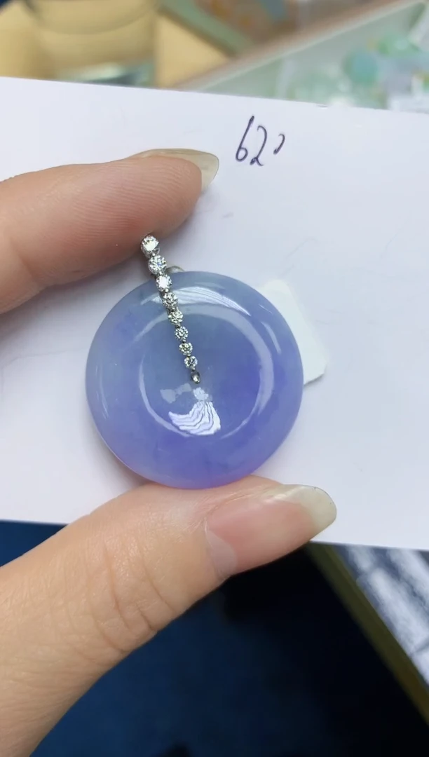 翡翠18K金镶嵌颈饰 天然翡翠A货