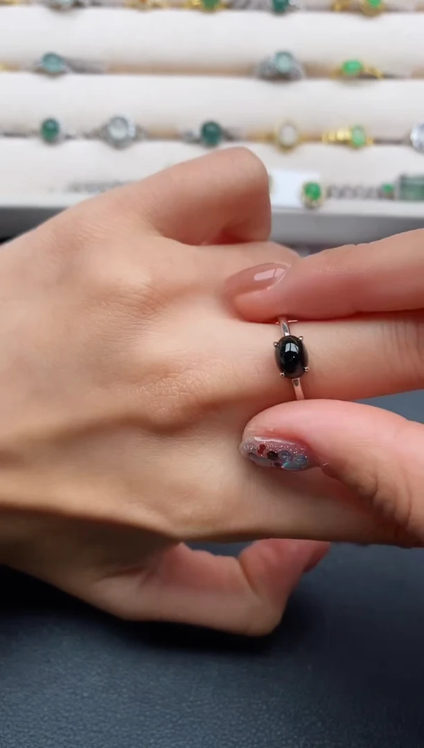 银S925镶嵌戒指翡翠88888888+2