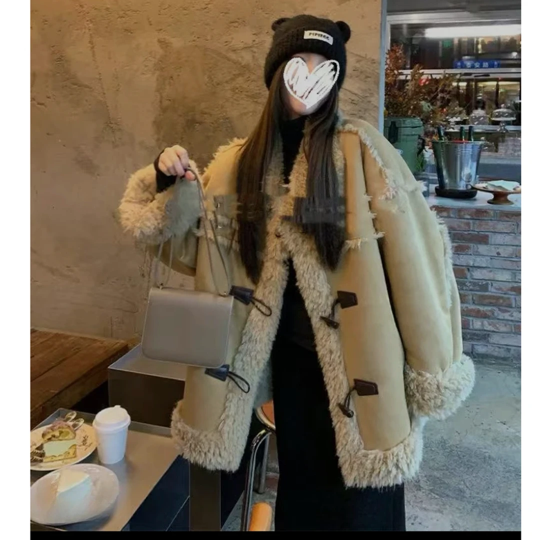 卡卡~重工女厚款保暖轻奢时尚上衣冬季加厚中长款短外套