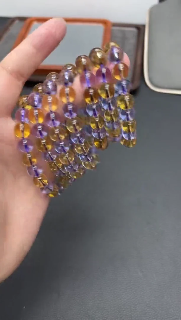 项链未镶嵌水晶玻利维亚紫黄晶