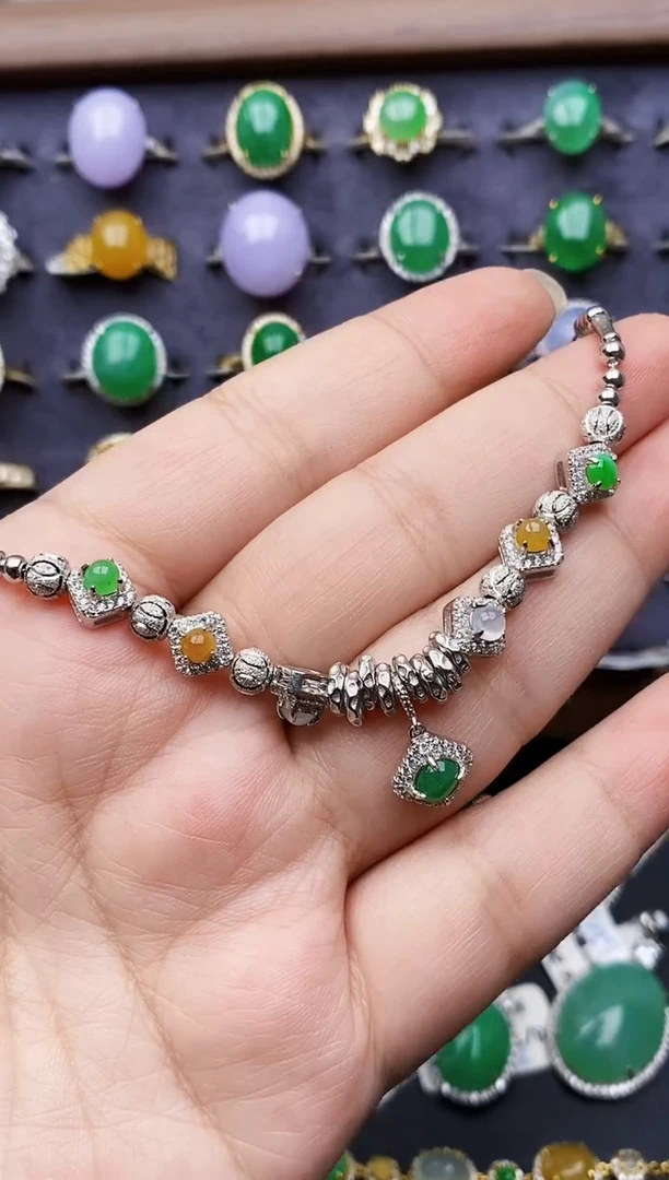 银S925镶嵌戒指翡翠1697