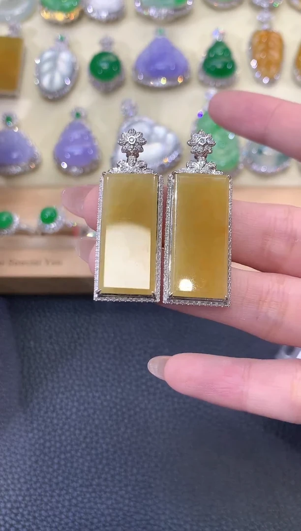 翡翠18K金镶嵌吊坠(不含链)夏日珠宝A54  多样性发货一件