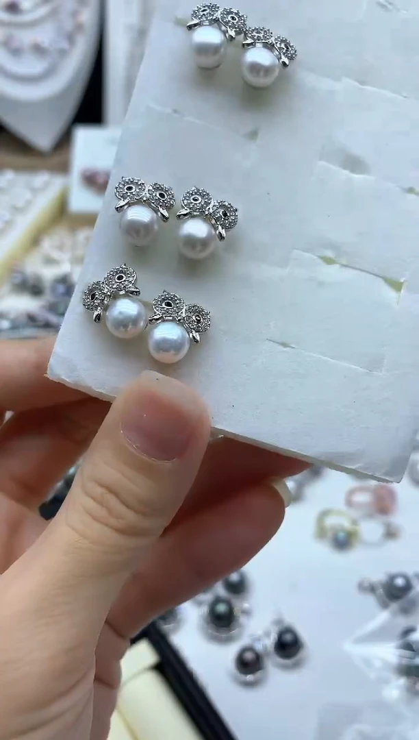 合金淡水珍珠耳饰多样性发其一