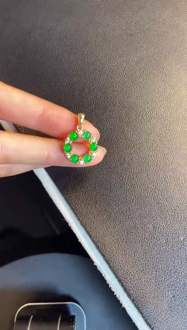 吊坠(不含链)银S925镶嵌翡翠1