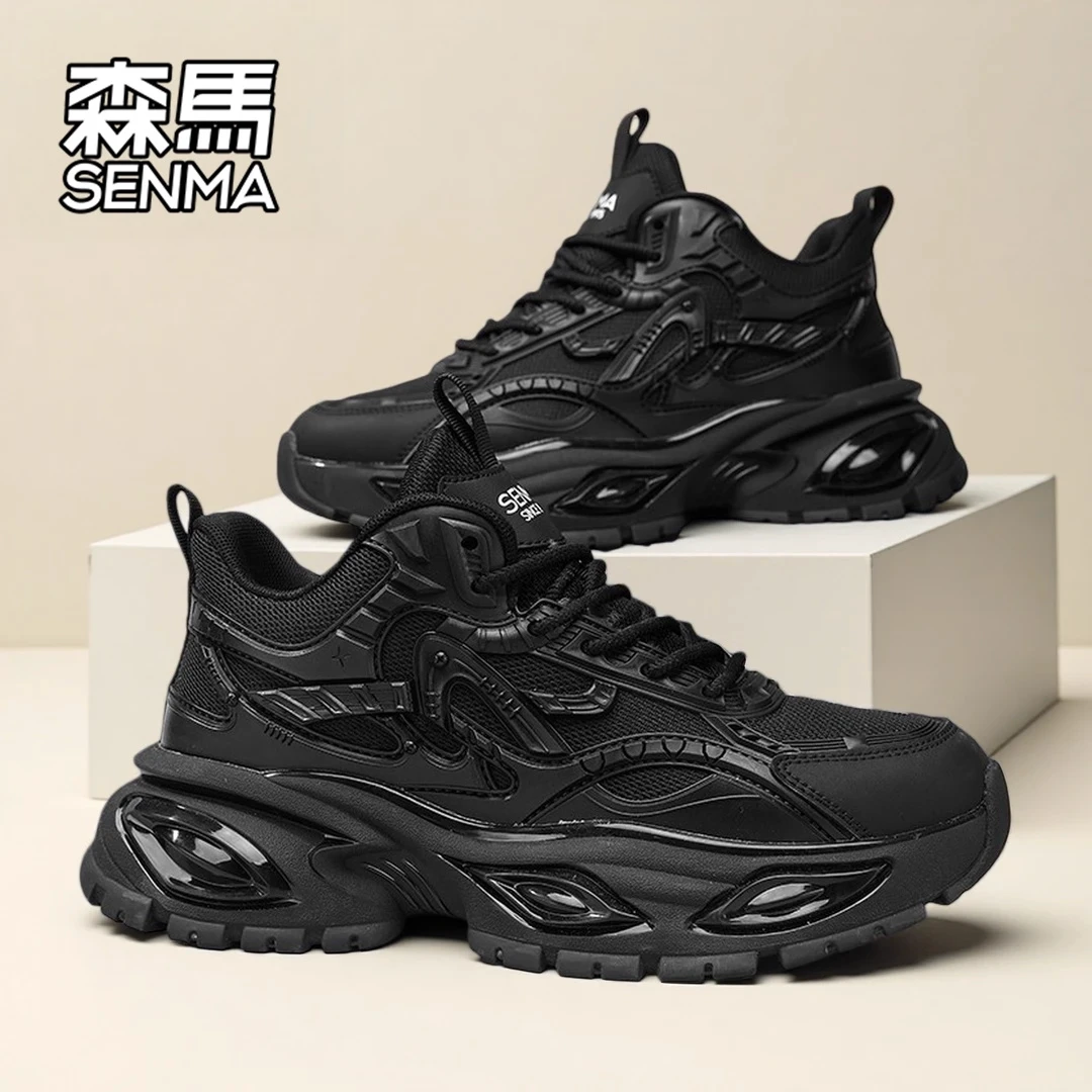 森马高帮男鞋冬季加绒保暖防寒运动棉鞋男士厚底减震增高老爹潮鞋