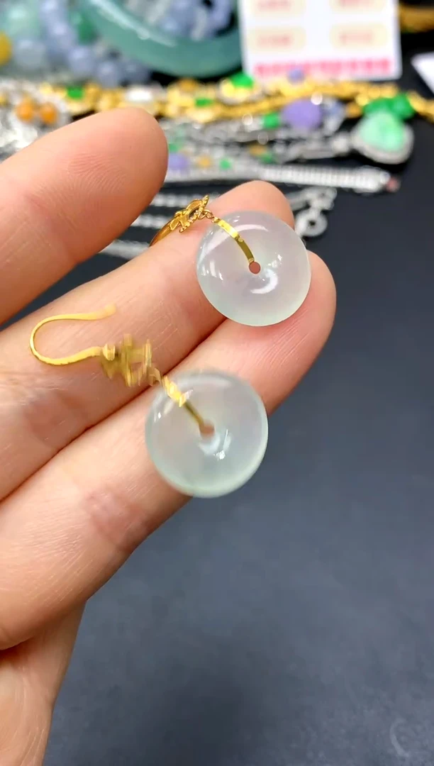 18K金镶嵌翡翠耳饰204-中国好珍宝