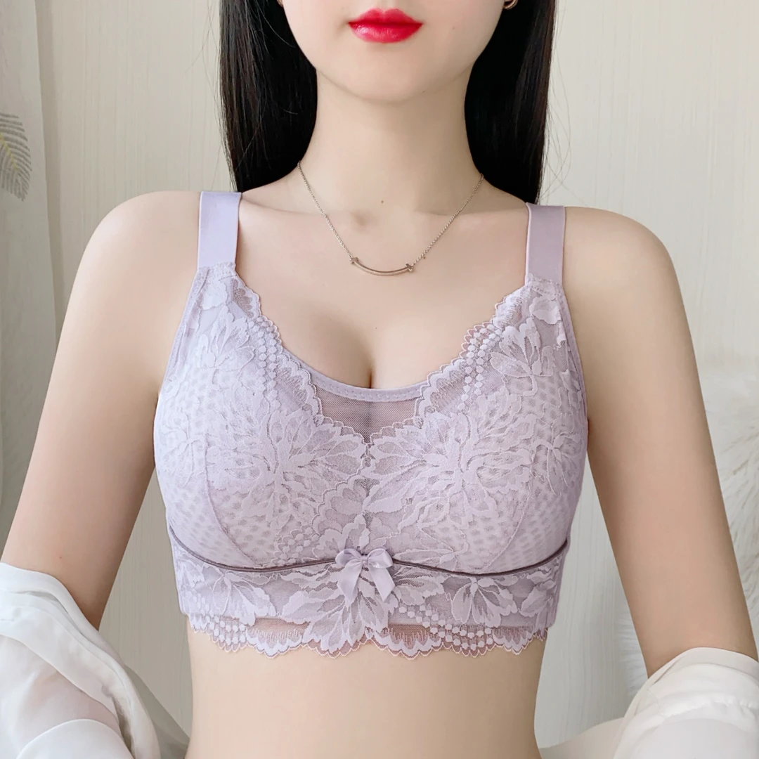 【大胸显小】轻薄透气女士内衣舒适无钢圈收副乳防下垂调整型文胸罩