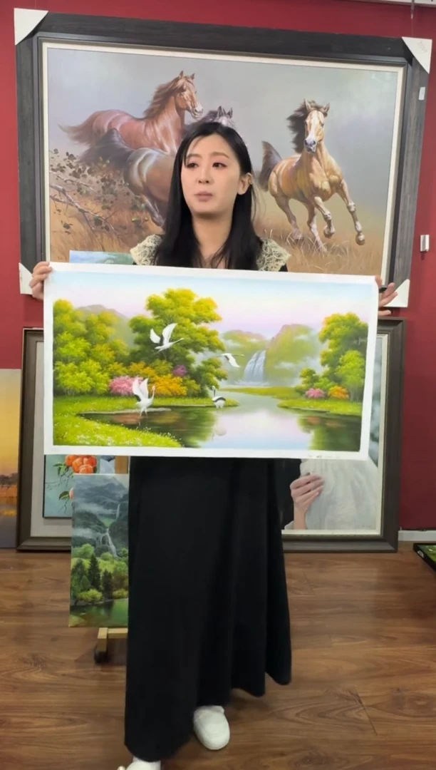 油画【103号】约50*70cm丨朝鲜原创纯手绘孤品油画丨顺丰包邮