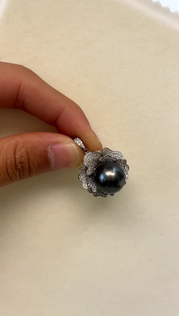 颈饰银S925镶嵌海水珍珠