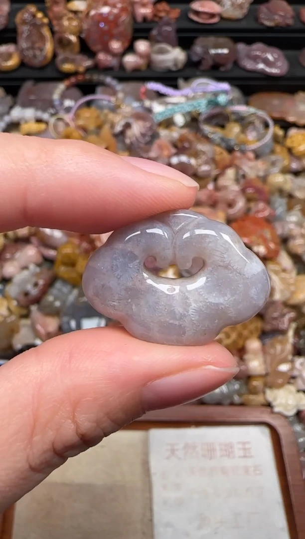 颈饰未镶嵌硅化珊瑚（珊瑚玉）673