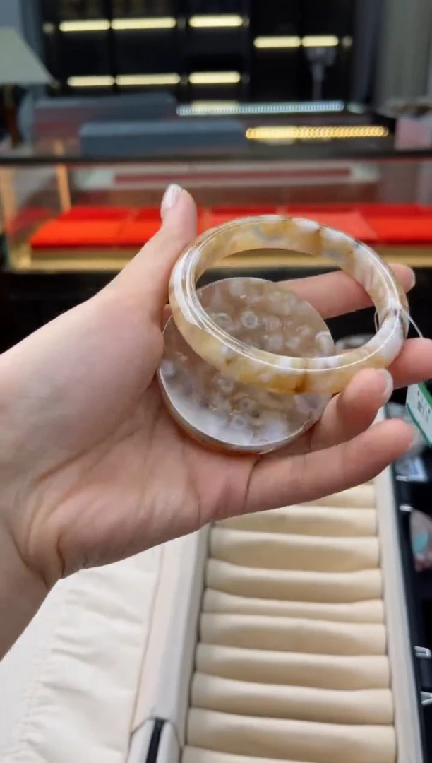 石英质玉手镯未镶嵌60圈口（赠送镯心）3863954