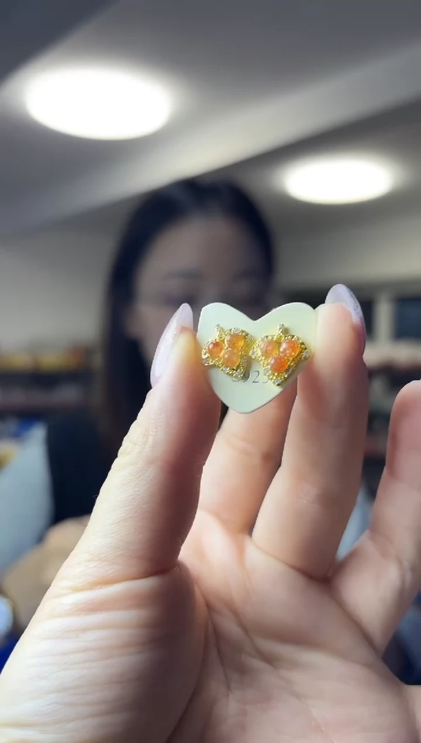 银S925镶嵌耳饰水晶（多样性发一件）
