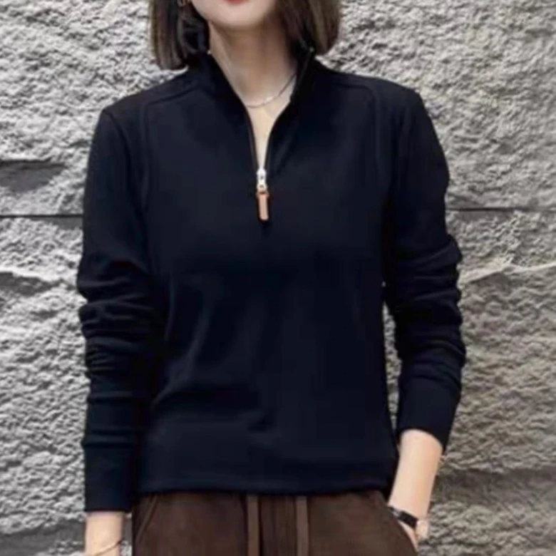 2024新款爆款秋冬长袖时尚休闲洋气网红宽松显瘦百搭加厚T恤