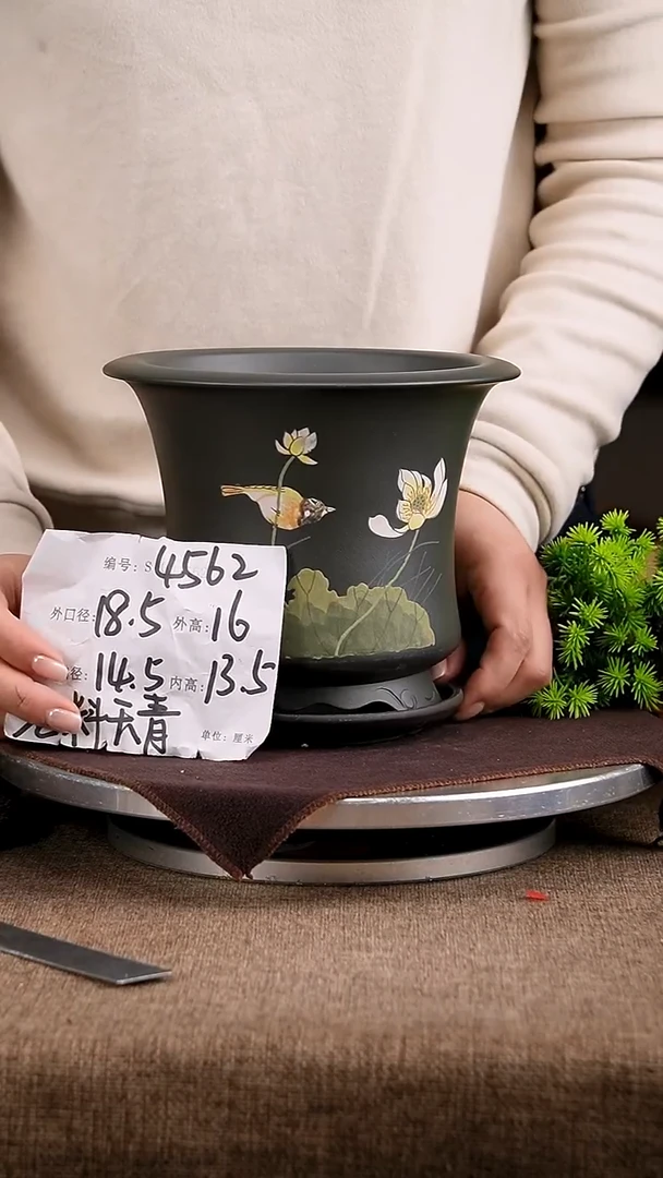 紫砂花盆花卉工艺4562+z