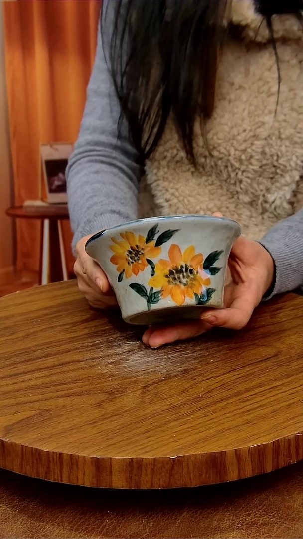 杯子陶景德镇手工手绘釉下彩陶瓷 ，微瑕