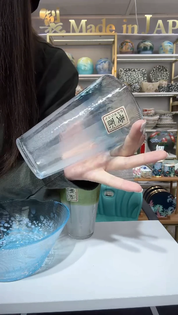 陶瓷400ml阔口杯-杯口淡蓝一只