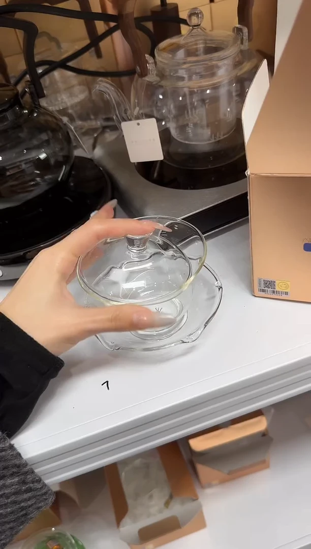 【闪购商品】@@禾器荷叶盖碗透明色