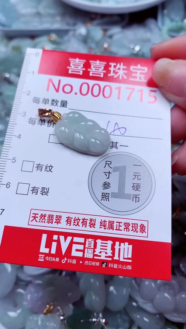 吊坠(不含链)未镶嵌翡翠1715
