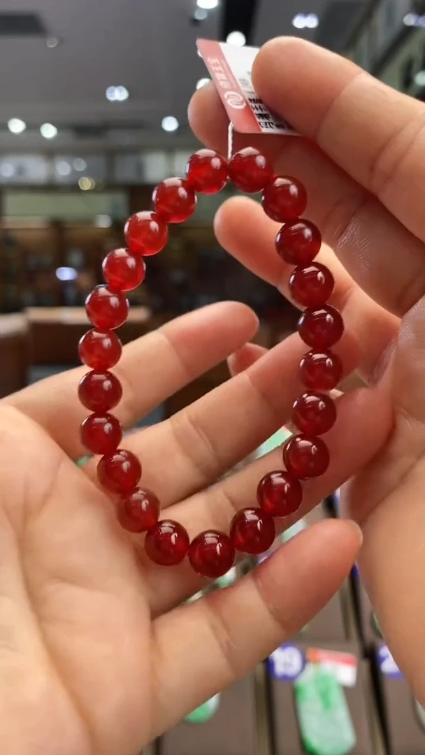 玛瑙/玉髓手串未镶嵌8m玛瑙珠串