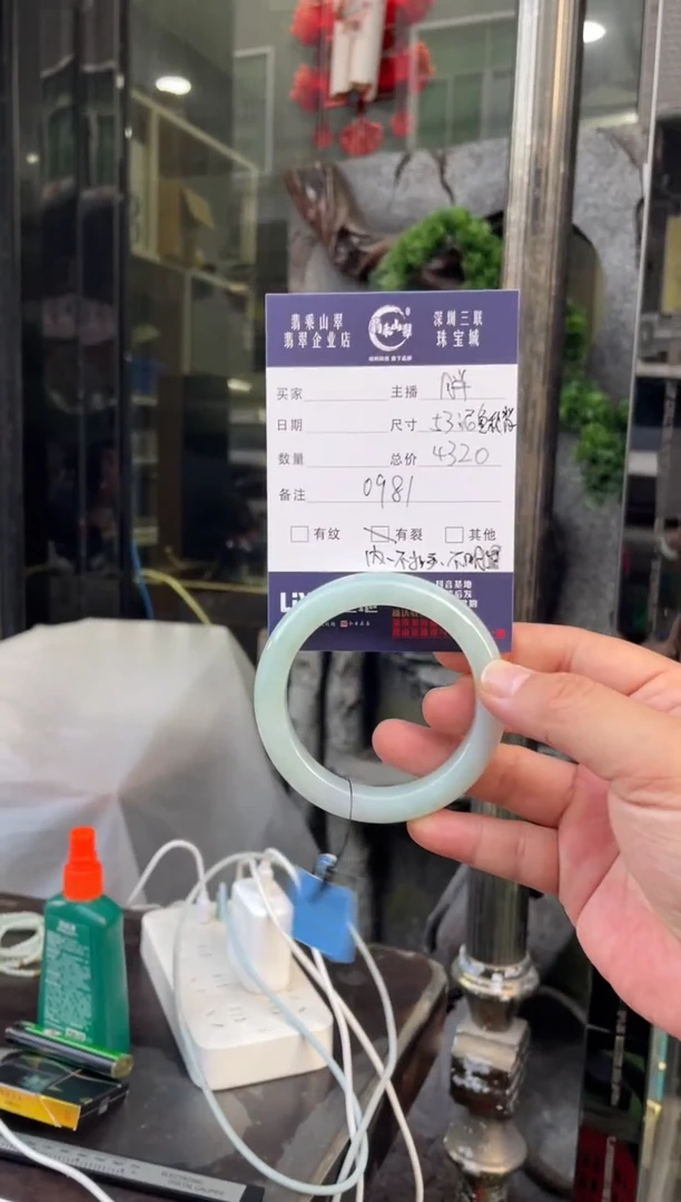 未镶嵌手镯翡翠W 52正圈 0981