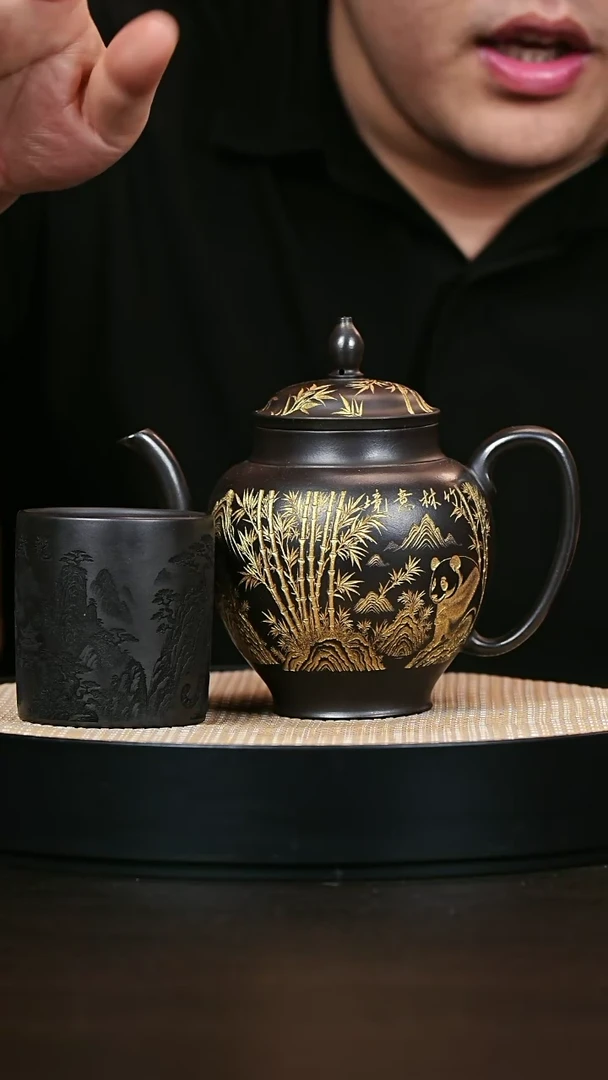茶壶紫砂宫灯 石黄 700cc