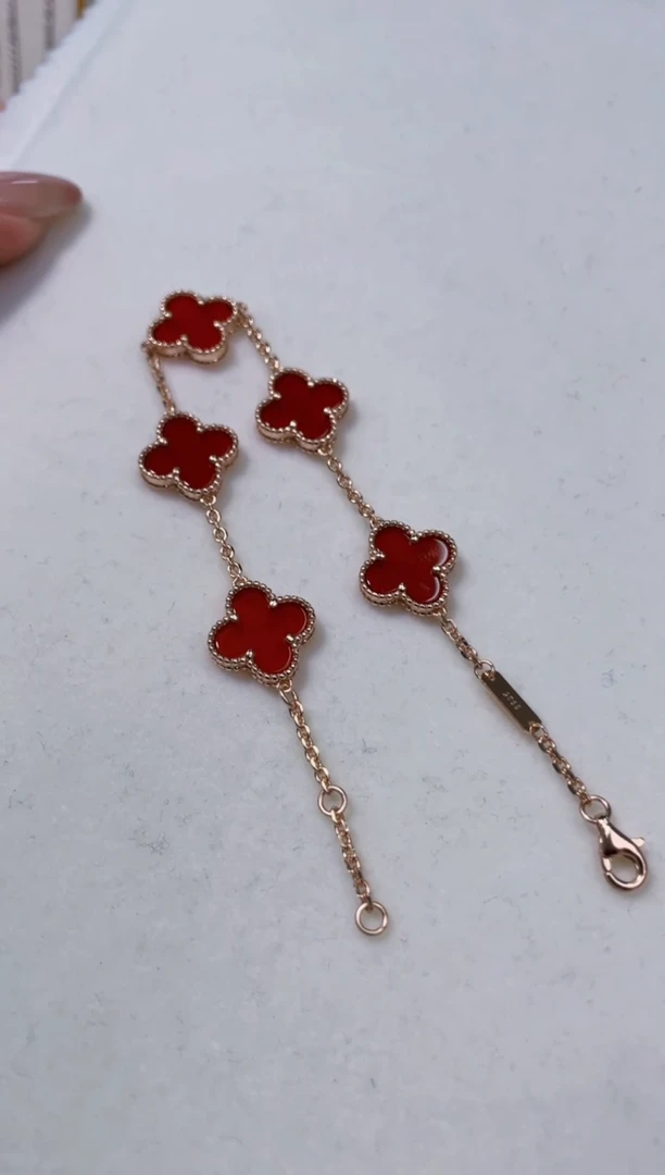 无925银四叶草手链