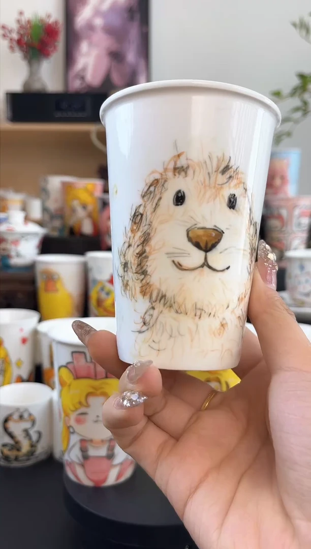 【闪购商品】摆件笙笙漫手工手绘小杯杯