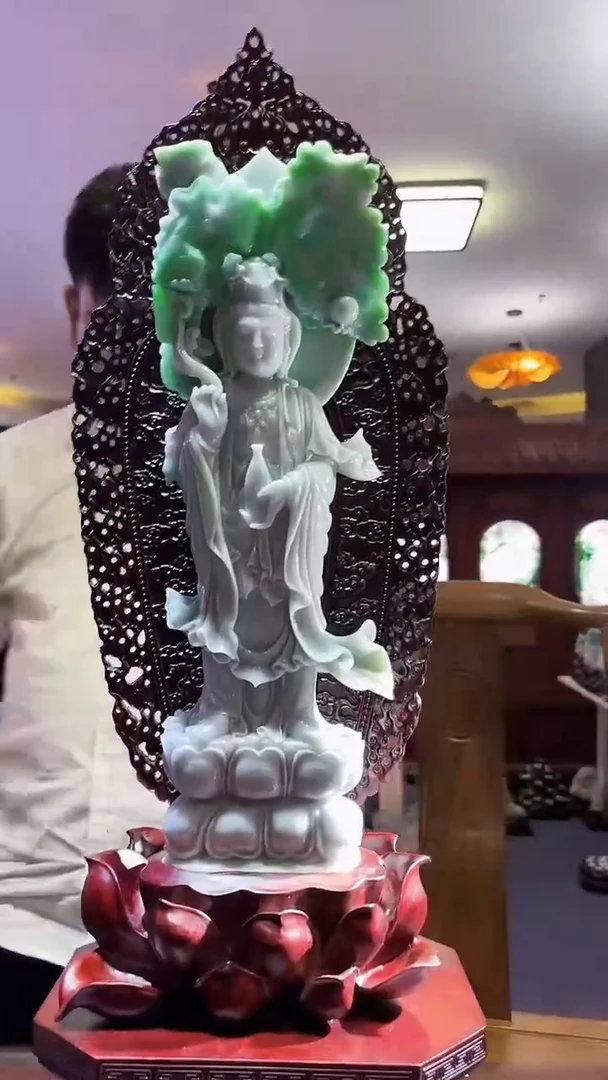 未镶嵌定制翡翠小***姐08/1202/C/观音